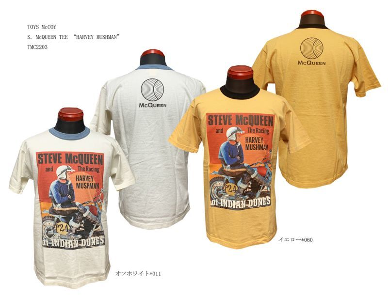 画像:  TOYS McCOY  S. McQUEEN TEE “HARVEY MUSHMAN”TMC2203