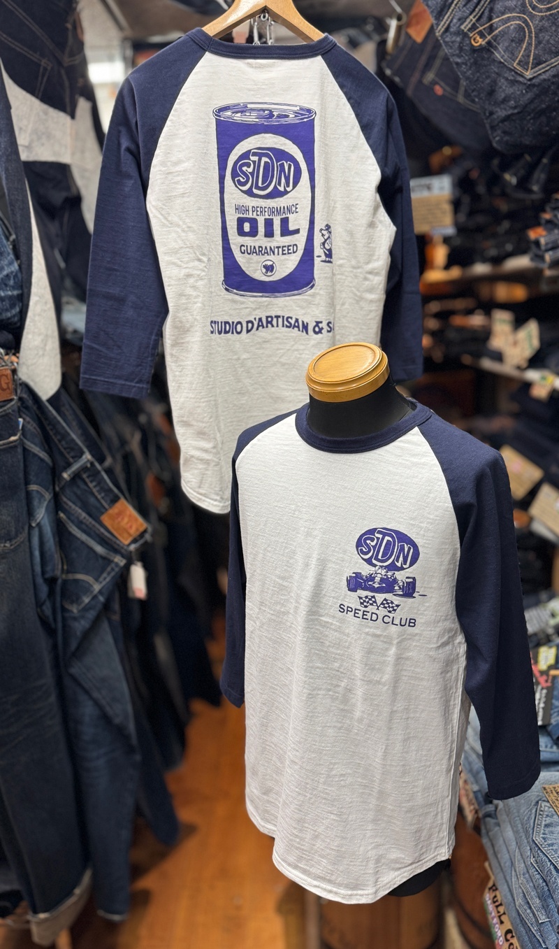 画像: STUDIO D'ARTISAN“High performance　OIL”柄 ラグラン7分Ｔシャツ【8206B】