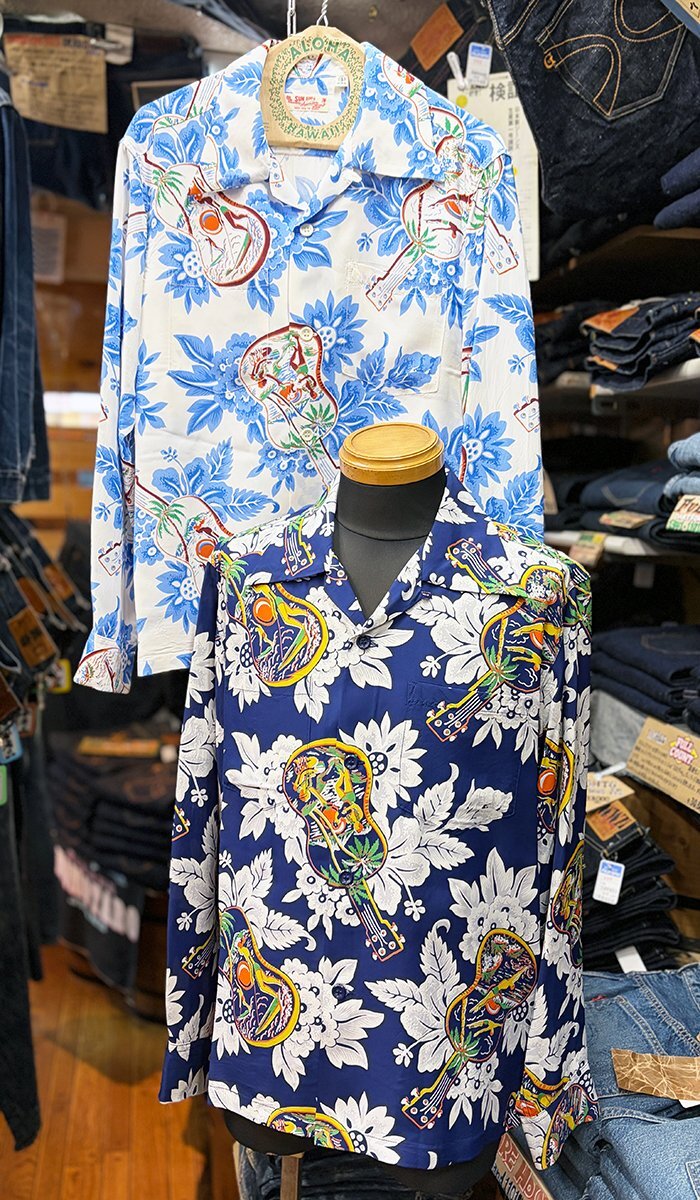 画像: SUNSURF　SS29603　“UKULELE MELODY”L/S RAYON HAWAIIAN SHIRT