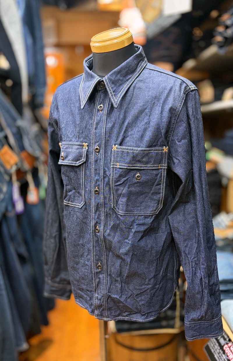 画像: Eight-G　LOT:8LS-73“11.5oz Selvedge Denim Work Shirt”