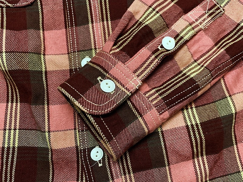 画像5: Eight-G（エイトＧ） “11oz.HEAVY FLANNEL　MADRAS CHECK WORK SHIRTS” 2024年生産タイプ 8LS-71-24AW