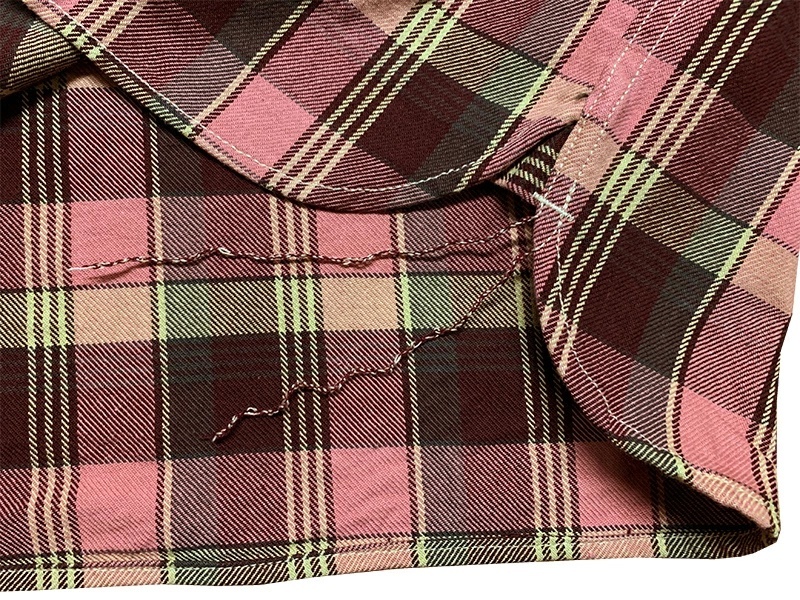 画像6: Eight-G（エイトＧ） “11oz.HEAVY FLANNEL　MADRAS CHECK WORK SHIRTS” 2024年生産タイプ 8LS-71-24AW