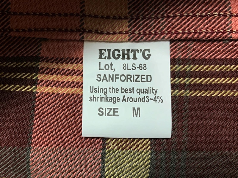 画像7: Eight-G（エイトＧ） “11oz.HEAVY FLANNEL　MADRAS CHECK WORK SHIRTS” 2024年生産タイプ 8LS-71-24AW