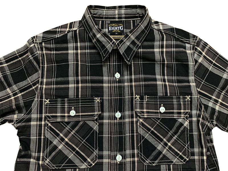 画像10: Eight-G（エイトＧ） “11oz.HEAVY FLANNEL　MADRAS CHECK WORK SHIRTS” 2024年生産タイプ 8LS-71-24AW
