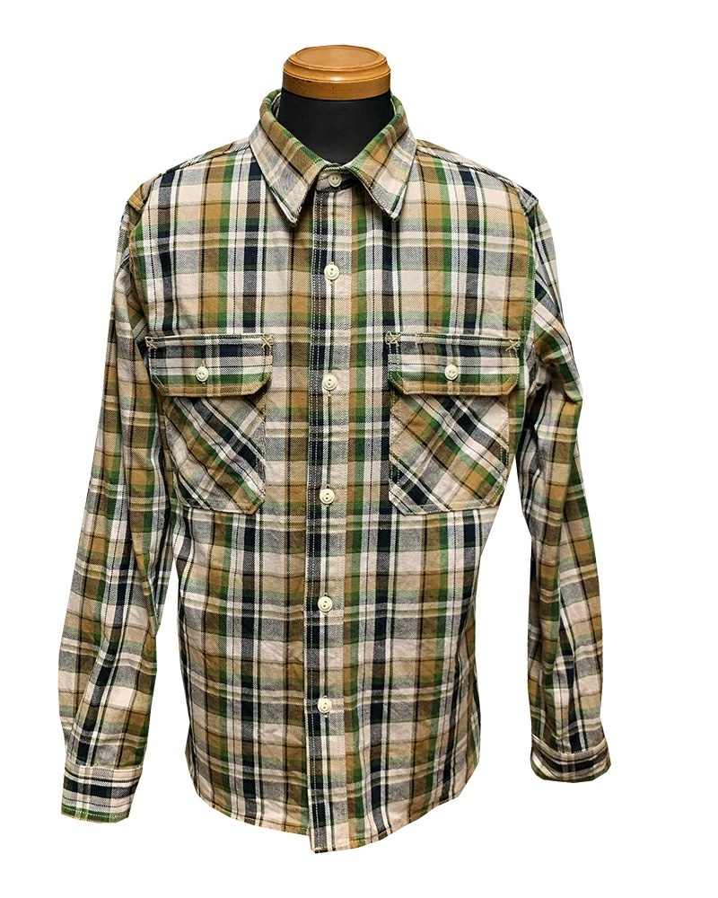画像17: Eight-G（エイトＧ） “11oz.HEAVY FLANNEL　MADRAS CHECK WORK SHIRTS” 2024年生産タイプ 8LS-71-24AW