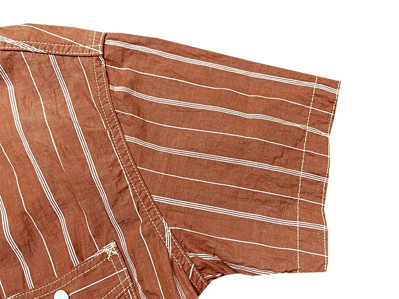 画像5: Eight-G（エイトＧ）“4oz COTTON LINEN STRIPE WORK SHIRT” 2022年生産タイプ 8SS-33-22SS