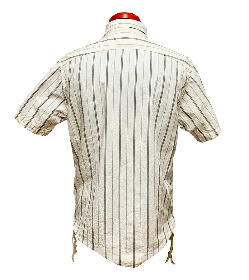 画像9: Eight-G（エイトＧ）“4oz COTTON LINEN STRIPE WORK SHIRT” 2022年生産タイプ 8SS-33-22SS