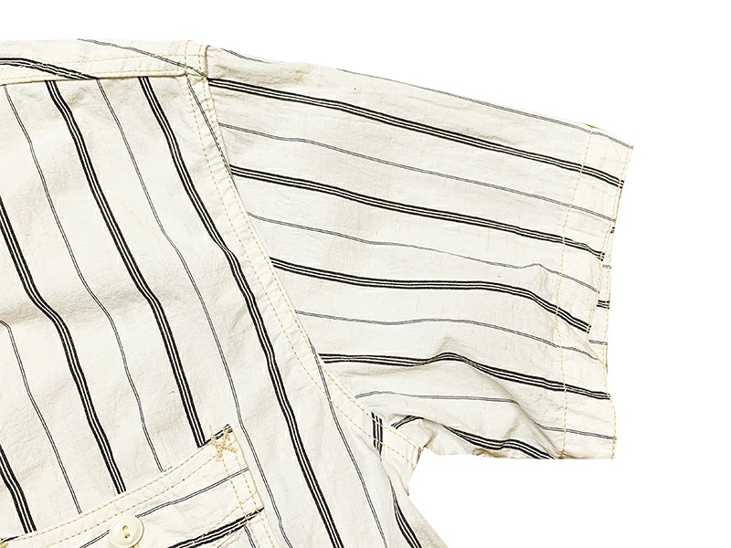 画像12: Eight-G（エイトＧ）“4oz COTTON LINEN STRIPE WORK SHIRT” 2022年生産タイプ 8SS-33-22SS