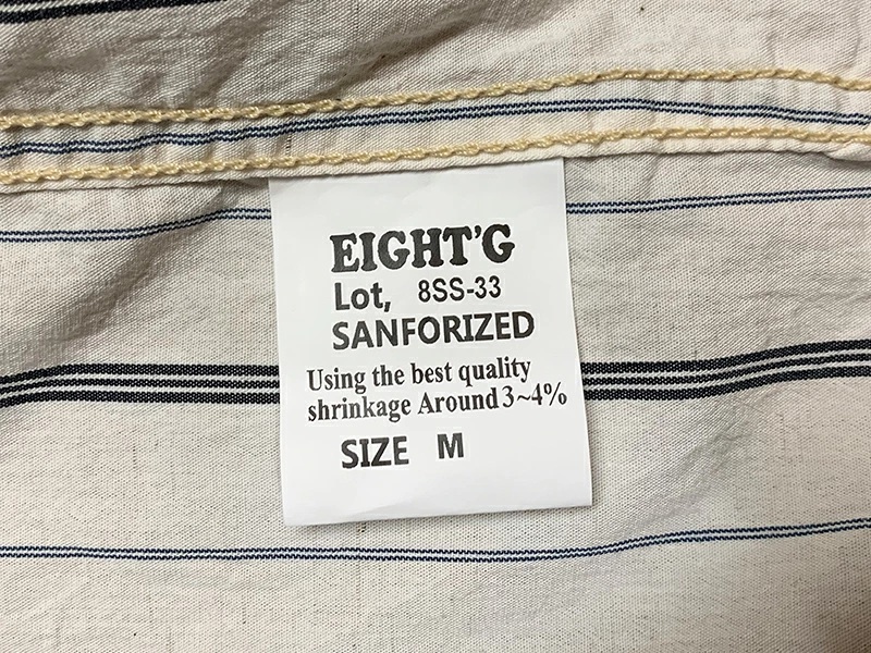 画像15: Eight-G（エイトＧ）“4oz COTTON LINEN STRIPE WORK SHIRT” 2022年生産タイプ 8SS-33-22SS