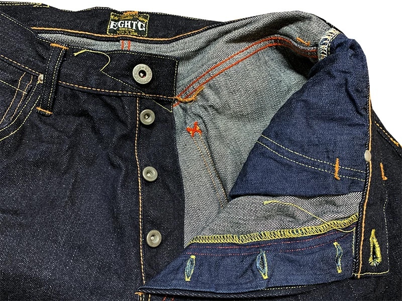 画像8: Eight-G（エイトＧ）Lot. 403-43“16oz.DENIM1943MODEL WW2 COWBOY PANTS” 16ozクランチデニム 403-43-22 ワンウォッシュ済み