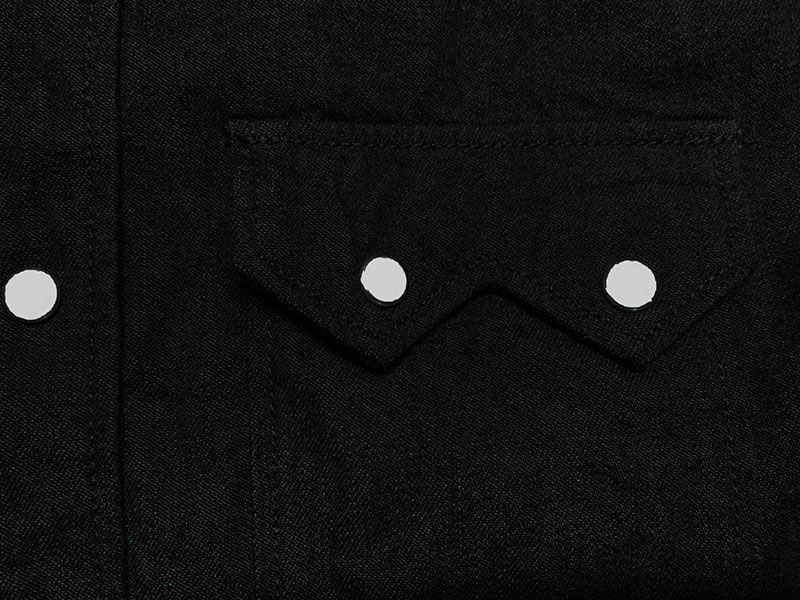画像6: Eight-G（エイトＧ）　“11oz BLACK DENIM WESTRN SHIRT”　2022年生産タイプ　8LS-31-22SS