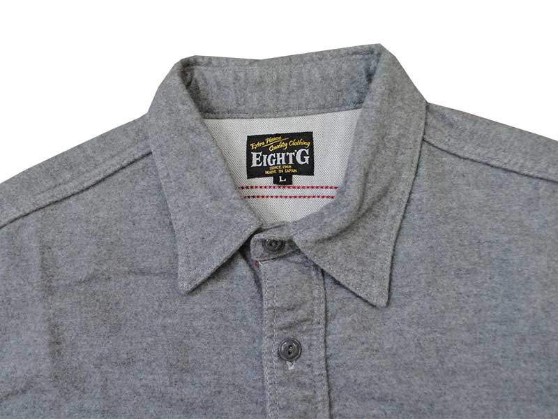 画像10: Eight-G（エイトＧ） “ソリッドツイルワークシャツ” 2018年生産タイプ メーカー洗い済み 8LS-45-18AW
