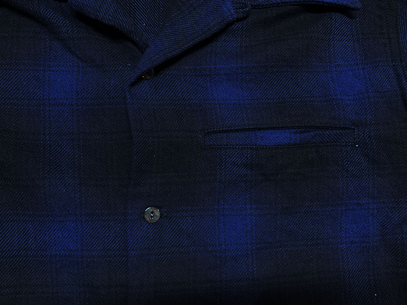 画像6: Eight-G（エイトＧ） “9oz HEAVY OMBRE CHECK OPEN COLLAR SHIRTS” 2021年生産タイプ 8LS-58-21AW