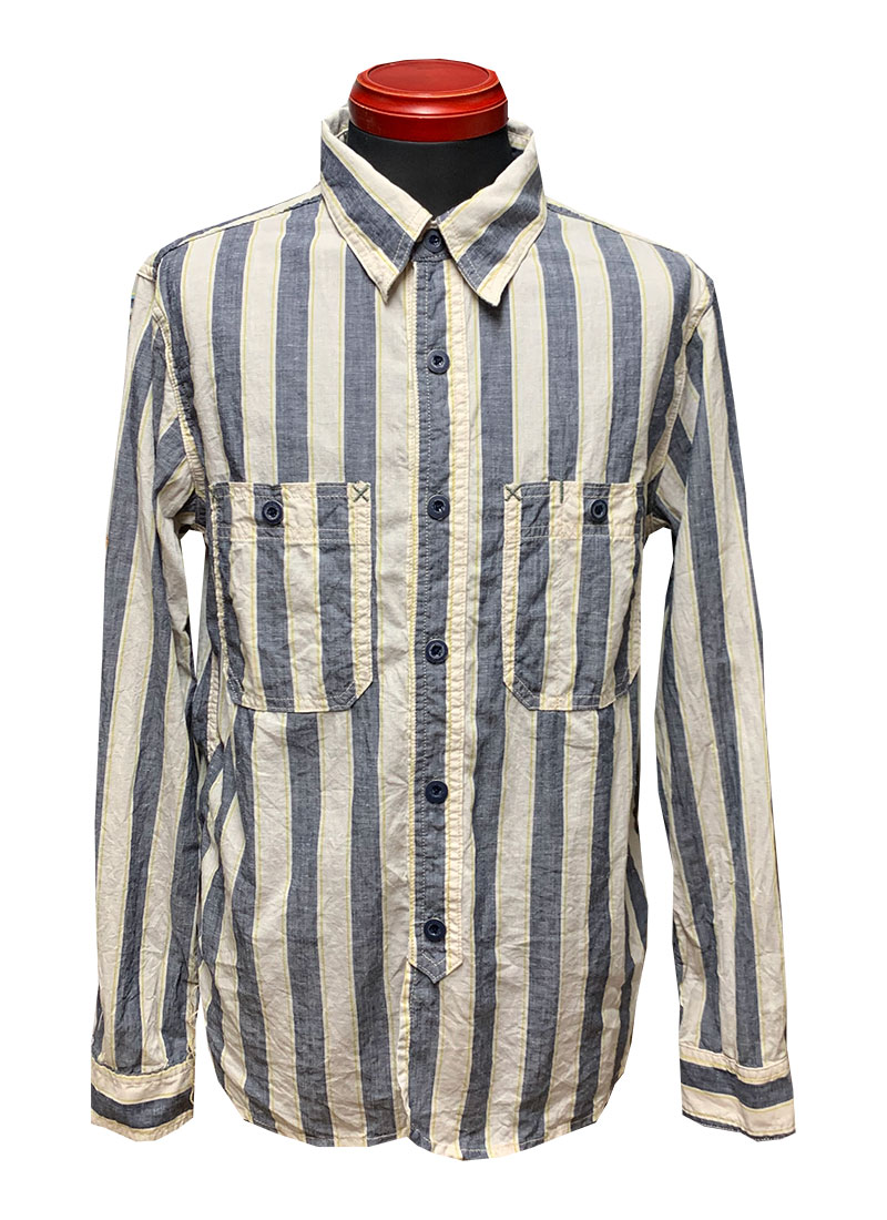 画像12: Eight-G（エイトＧ） “ 3oz COTTON LINEN STRIPE WORK SHIRT” 202年生産タイプ 8LS-59-22SS