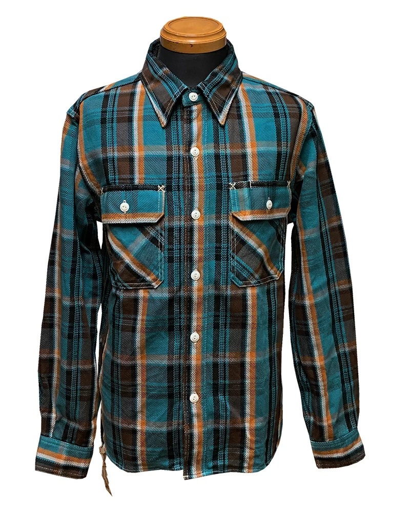 画像2: ight-G（エイトＧ） "9oz.HEAVY FLANNEL MADRAS CHECK SWORK SHIRT" 2022年生産タイプ 8LS-60-22AW