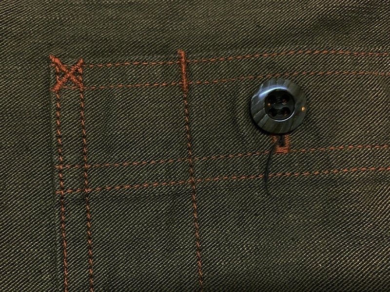 画像6: Eight-G（エイトＧ） "11oz.SULFUR　DYEING BACK SATIN WORK SHIRT" 2022年生産タイプ 8LS-62-22AW