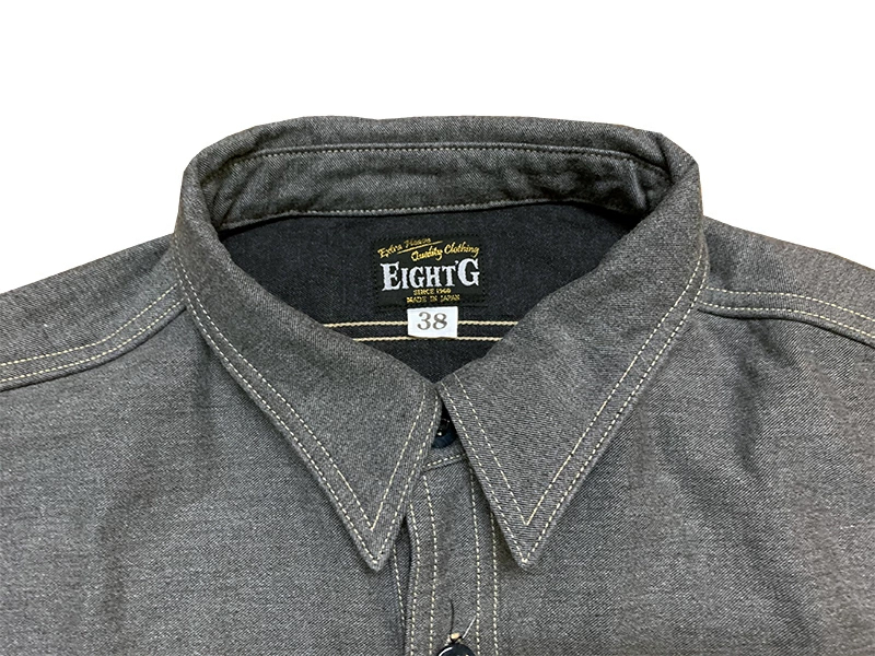 画像14: Eight-G（エイトＧ） "11oz.SULFUR　DYEING BACK SATIN WORK SHIRT" 2022年生産タイプ 8LS-62-22AW