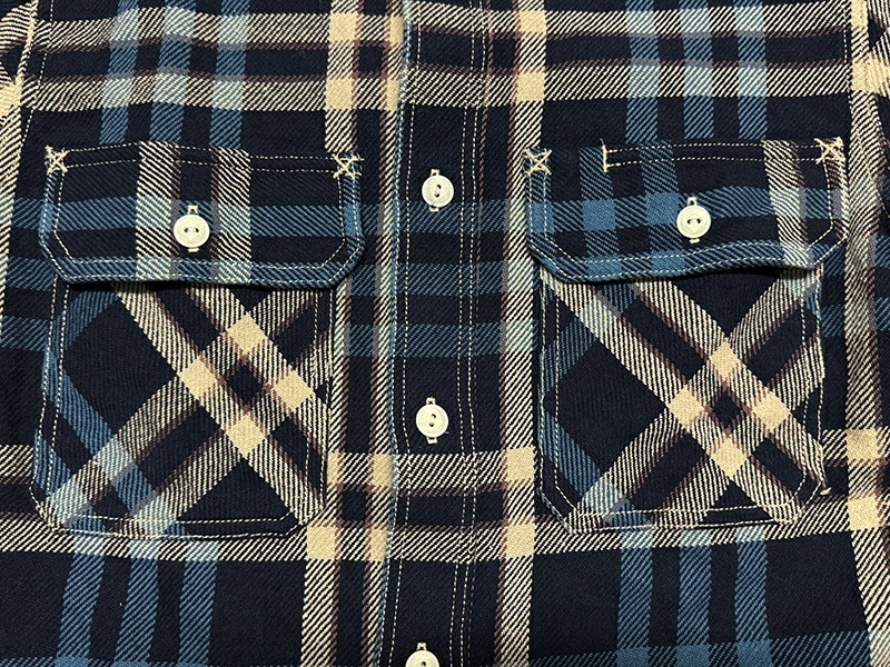 画像5: Eight-G（エイトＧ） “11oz.HEAVY FLANNEL　MADRAS CHECK WORK SHIRTS” 2024年生産タイプ 8LS-71-24AW
