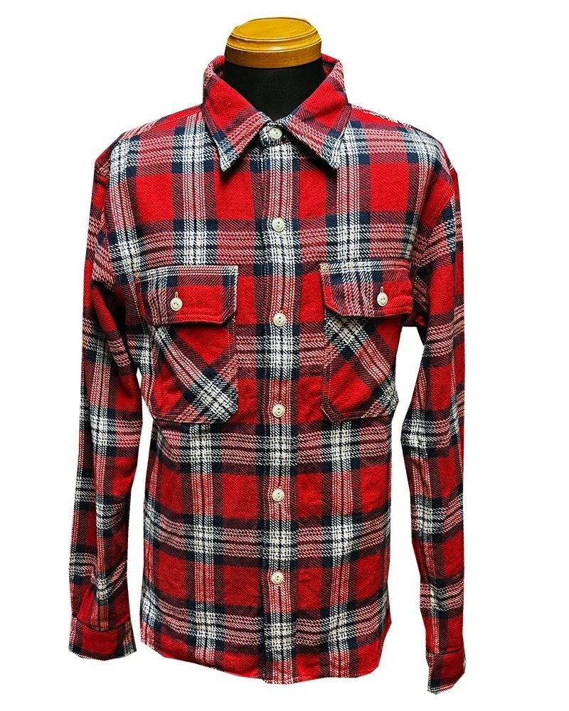 画像2: Eight-G（エイトＧ） “11oz.HEAVY FLANNEL　MADRAS CHECK WORK SHIRTS” 2024年生産タイプ 8LS-71-24AW