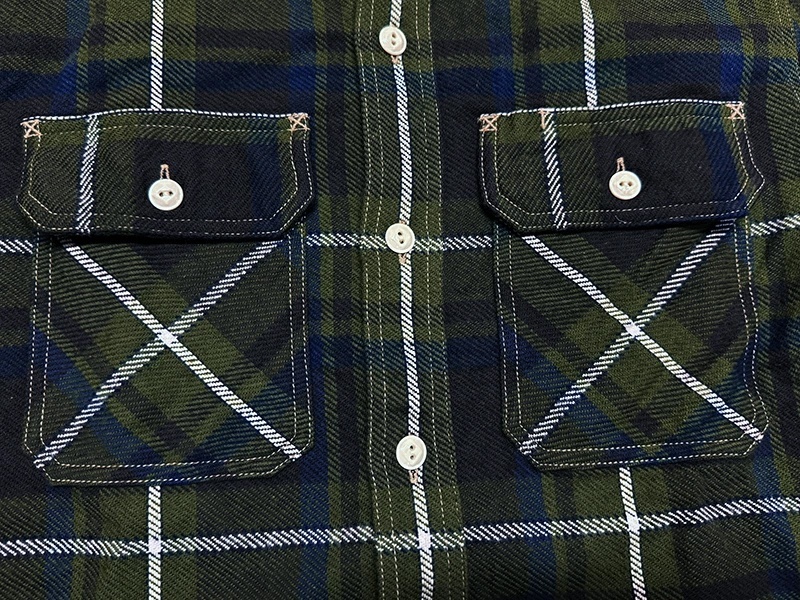画像15: Eight-G（エイトＧ） “11oz.HEAVY FLANNEL　MADRAS CHECK WORK SHIRTS” 2024年生産タイプ 8LS-71-24AW