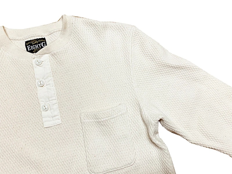 画像6: EIGHT-G 8LT-TMHL “HENLEY NECK THERMAL L/S T-SHIRT”