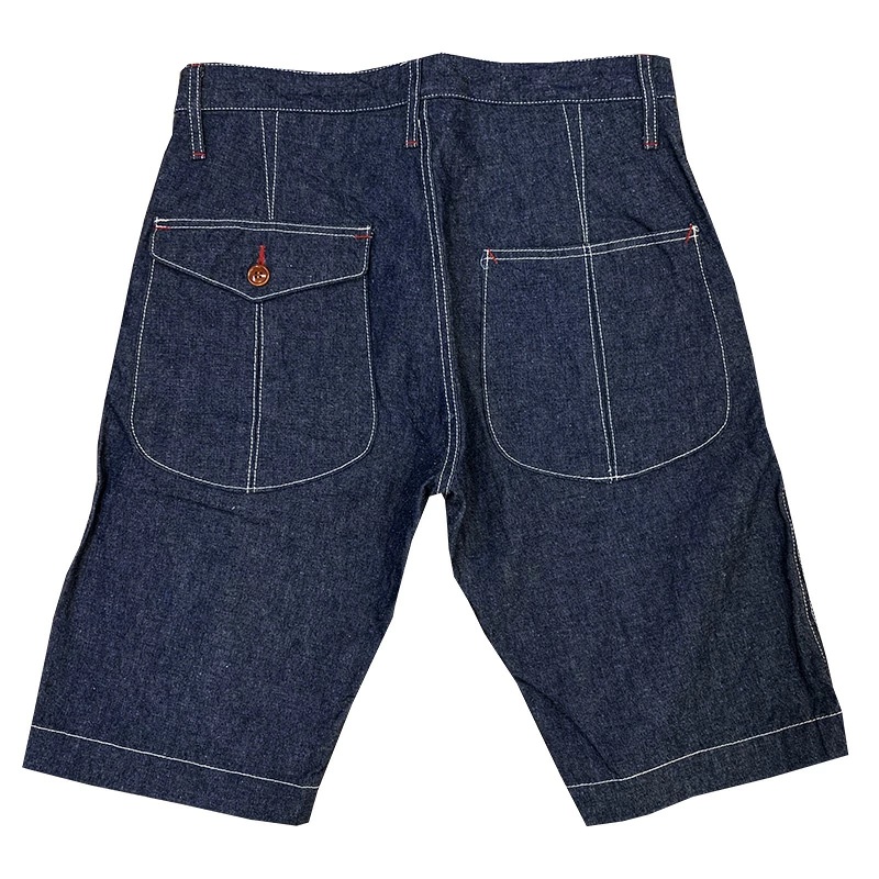 画像3: Eight-G（エイトＧ）“インディゴ&クレイジーパターン・ショートパンツ”NO．8SP-10 2019年生産タイプ 8SP-10-19SS 当店水洗い＆自然乾燥