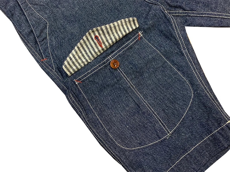 画像5: Eight-G（エイトＧ）“インディゴ&クレイジーパターン・ショートパンツ”NO．8SP-10 2019年生産タイプ 8SP-10-19SS 当店水洗い＆自然乾燥