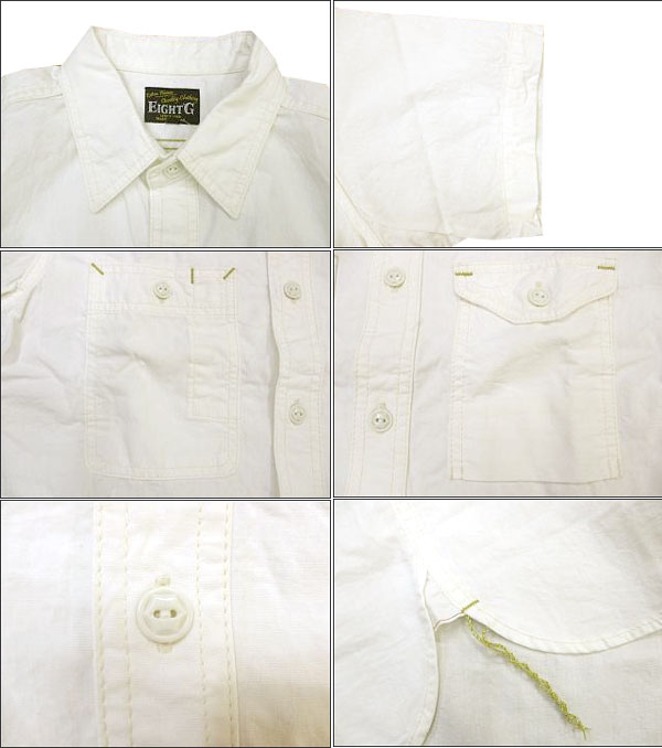 画像3: Eight-G(エイトＧ) “半袖ワークシャツ”8SS-15 当店水洗い＆自然乾燥