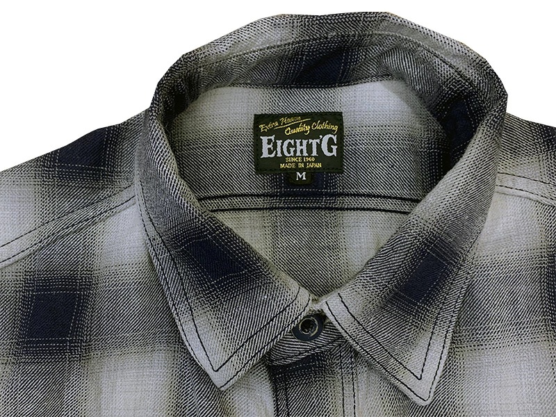 画像4: Eight-G（エイトＧ）“5oz OMBRE CHECK WORK SHIRT”8SS-27 当店水洗い＆自然乾燥 8SS-27-20