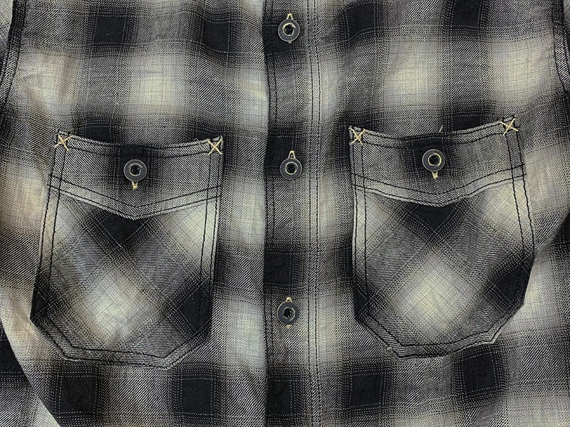 画像5: Eight-G（エイトＧ）“5oz OMBRE CHECK WORK SHIRT”8SS-27 当店水洗い＆自然乾燥 8SS-27-20
