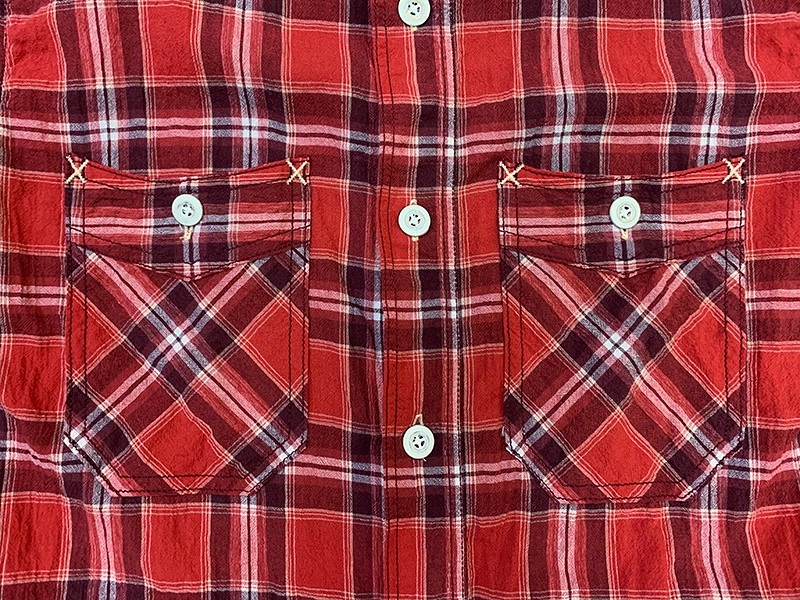 画像5: Eight-G（エイトＧ） “5oz SPECK DYEING CHECK WORK SHIRT”8SS-29 当店水洗い＆自然乾燥 8SS-29-20