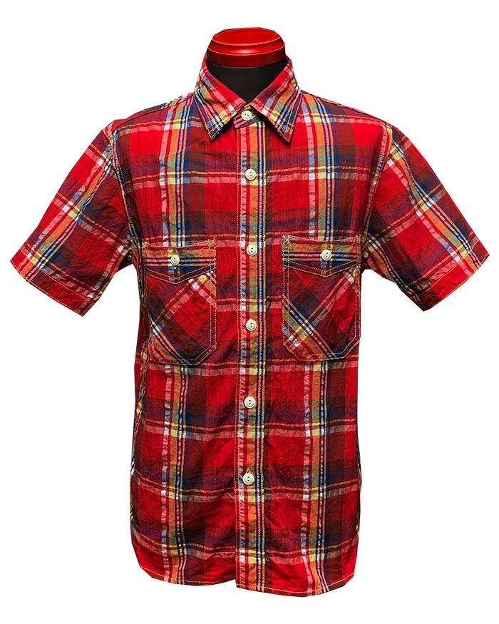 画像2: Eight-G（エイトＧ）“5oz SPECK DYEING CHECK WORK SHIRT”8SS-31 当店水洗い＆自然乾燥 8SS-31
