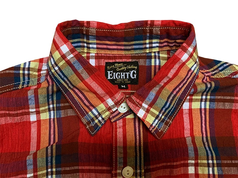画像4: Eight-G（エイトＧ）“5oz SPECK DYEING CHECK WORK SHIRT”8SS-31 当店水洗い＆自然乾燥 8SS-31